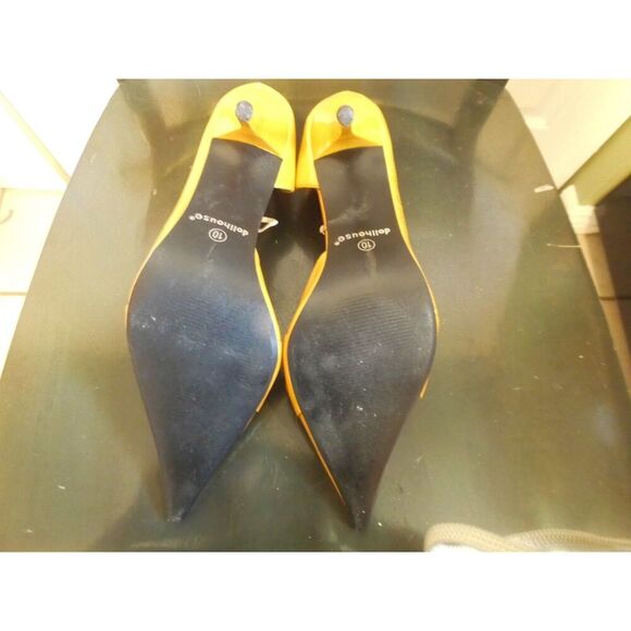 Doll House Yellow Bow pointy tip pumps - Picture 5 of 8